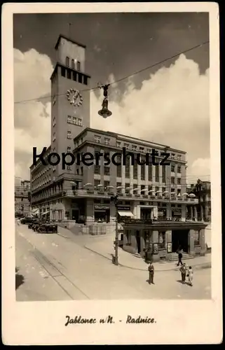 ALTE POSTKARTE JABLONEC NAD NISOU RADNICE 1937 Rathaus Ceska Tschechische Republik Ansichtskarte cpa postcard AK