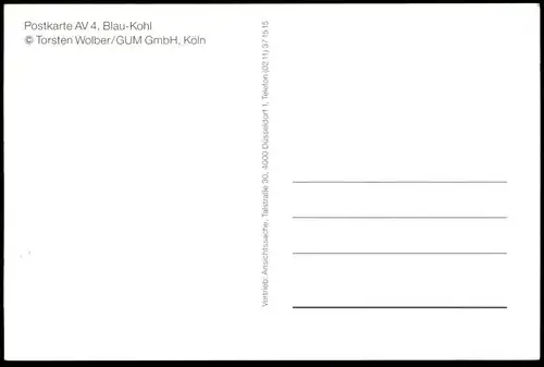 ÄLTERE POSTKARTE HELMUT KOHL BLAU-KOHL ICH GLAUB' ICH HAB' DEN BLUES BLAUE FARBE SATIRE Politiker Politik Humor cpa AK