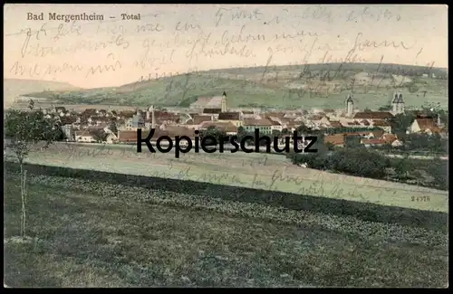 ALTE POSTKARTE BAD MERGENTHEIM TOTAL 1919 TOTALANSICHT PANORAMA Ansichtskarte cpa AK postcard