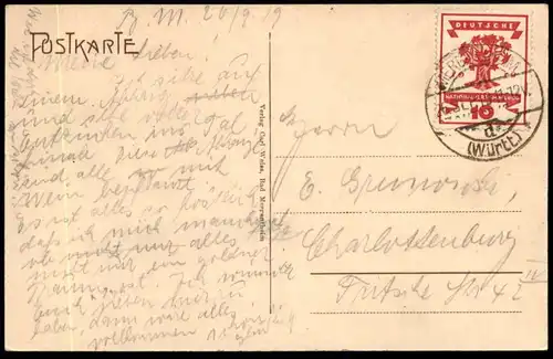 ALTE POSTKARTE BAD MERGENTHEIM TOTAL 1919 TOTALANSICHT PANORAMA Ansichtskarte cpa AK postcard