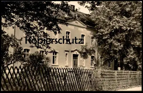 ÄLTERE POSTKARTE ERLBACH-KIRCHBERG SCHULE KREIS STOLLBERG LUGAU school école Ansichtskarte postcard cpa AK