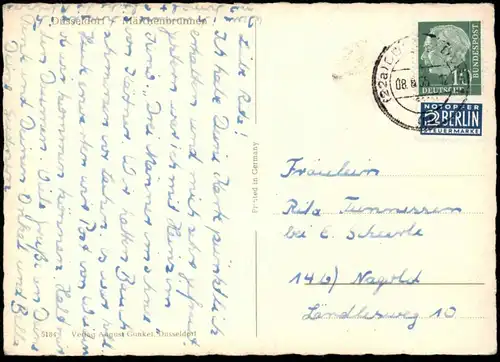 ALTE POSTKARTE DÜSSELDORF MÄRCHENBRUNNEN IM HOFGARTEN Märchen Conte Fairy Tale fountain cpa postcard AK Ansichtskarte