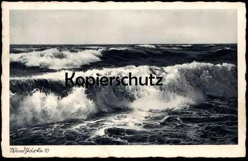 ALTE POSTKARTE FLUGPLATZ KAMP SYLT 1938 WINDSTÄRKE 10 Ansichtskarte cpa AK postcard