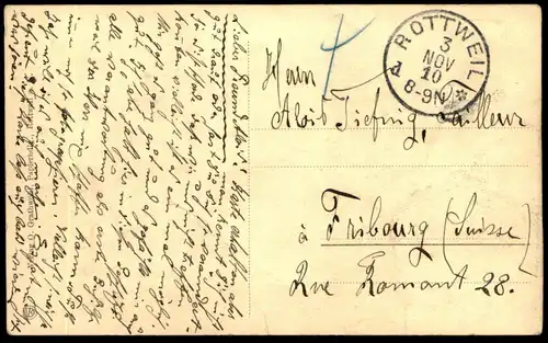 ALTE POSTKARTE ROTTWEIL AM NECKAR SOOLBAD HÖHENLUFTKURORT HOCHBRÜCKTORSTRASSE 1910 AK Ansichtskarte postcard cpa