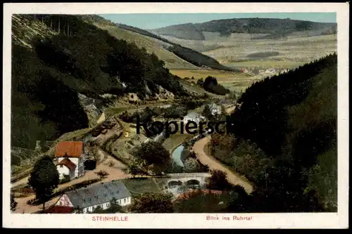 ALTE POSTKARTE STEINHELLE BLICK INS RUHRTAL 1922 TAL DER RUHR OLSBERG Sauerland Ansichtskarte cpa AK postcard