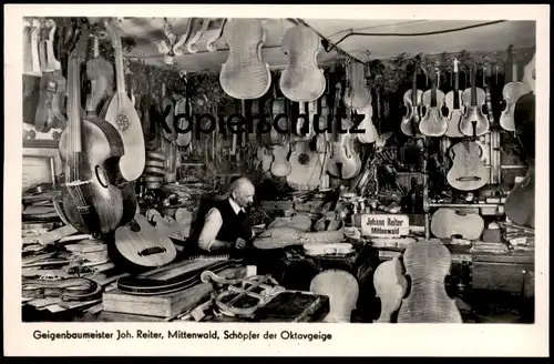 ALTE POSTKARTE MITTENWALD GEIGENBAUMEISTER REITER Geige violin violon Cello violoncelle cpa postcard AK Ansichtskarte