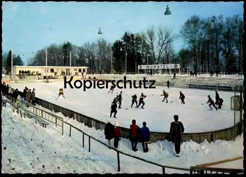 ÄLTERE POSTKARTE KAUFBEUREN EISSTADION Stade de Glace Eis Stadion Ice Stadium Ice Eishockey VW Wünstel cpa postcard