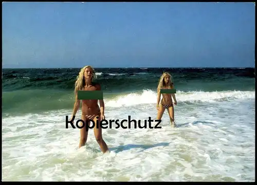 ÄLTERE POSTKARTE SYLT FKK FREUDEN IM SOMMER Frau femme seins nus nude breast woman nudity cpa postcard Ansichtskarte