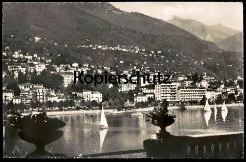 ÄLTERE POSTKARTE LOCARNO MURALTO SEGELBOOTE Boote Lago Maggiore Tessin Suisse Schweiz postcard cpa Ansichtskarte AK