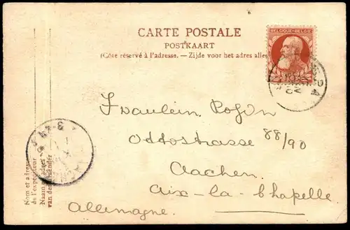 ALTE POSTKARTE SPA PLACE ROYAL VILLA COACH KUTSCHE 1910 PAP. CALIFICE À SPA postcard cpa Ansichtskarte AK
