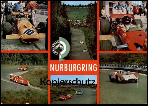 ÄLTERE POSTKARTE NÜRBURGRING BEI ADENAU FERRARI GULF GOODYEAR Rennstrecke racetrack speedway Formel 1 postcard cpa AK