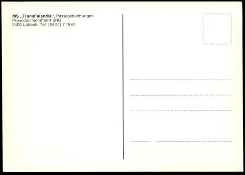 ÄLTERE POSTKARTE MS FINNCARRIERS POSEIDON TRANSFINLANDIA FRACHT FÄHRSCHIFF FÄHRE Line ferry Schiff Motorschiff ship cpa