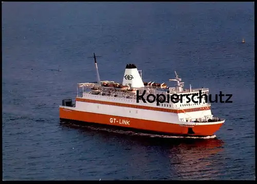 ÄLTERE POSTKARTE M.F. TRAVEMÜNDE FÄHRSCHIFF FÄHRE GT-LINK ferry Schiff Motorschiff ship bateau Ansichtskarte postcard