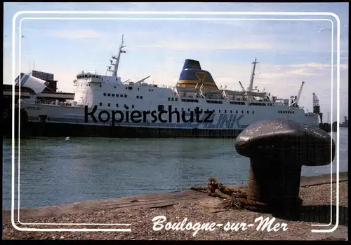 ÄLTERE POSTKARTE CAR FERRY BOULOGNE SUR MER COTE D'OPALE SEALINK FÄHRSCHIFF FÄHRE Schiff ship postcard