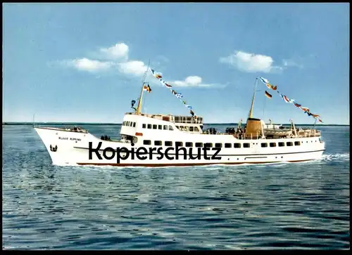 ÄLTERE POSTKARTE SCHIFF FAHRGASTSCHIFF M. S. KLAAR KIMING FÄHRE Motorschiff ship bateau Sylt Ansichtskarte postcard