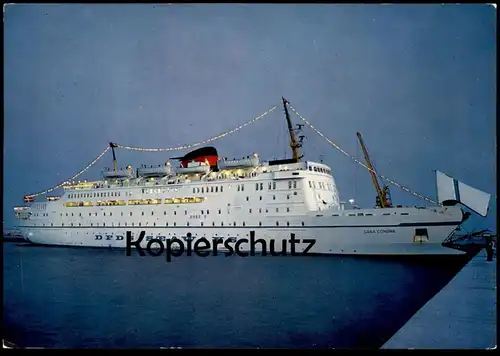 ÄLTERE POSTKARTE DFDS SEAWAYS DANA CORONA GENOVA ALICANTE MALAGA FÄHRSCHIFF FÄHRE ferry Schiff Motorschiff ship bateau