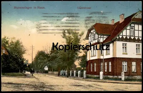 ALTE POSTKARTE MUNSTERLAGER IN HANNOVER LAGERSTRASSE MUNSTER NIEDERSACHSEN Lager Ansichtskarte AK postcard cpa