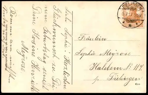 ALTE POSTKARTE DIELINGEN STEMWEDE VILLA DR. MED. THÜRLINGS SCHULE POST-AMT GASTHOF WILHELM VAHRENHORST Ansichtskarte AK