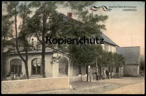ALTE POSTKARTE GRUSS AUS LEMBRUCH GASTHOF OTTO BRINKMEYER 1913 Ansichtskarte AK postcard cpa