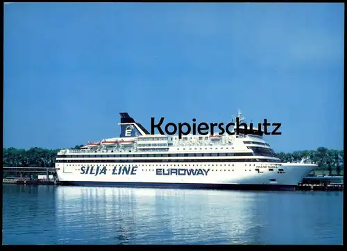 ÄLTERE POSTKARTE MS FRANS SUELL SILJA LINE EUROWAY TRAVEMÜNDE MALMÖ AUTOFÄHRE Schiff Motorschiff ship bateau postcard AK