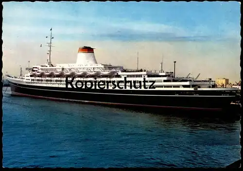 ÄLTERE POSTKARTE MS GENOVA TRANSATLANTICO IN PORTO KREUZFAHRTSCHIFF Schiff ship postcard Ansichtskarte cpa AK
