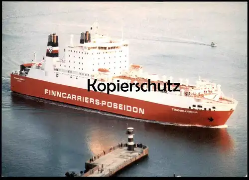 ÄLTERE POSTKARTE MS TRANSLUBECA FINNCARRIERS POSEIDON FRACHTSCHIFF Schiff cargo ship postcard Ansichtskarte cpa AK