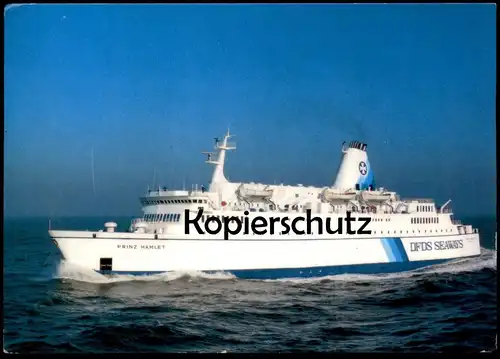 ÄLTERE POSTKARTE MS PRINZ HAMLET FÄHRSCHIFF FÄHRE  DFDS DEUTSCHLAND ferry Schiff Motorschiff ship postcard Ansichtskarte