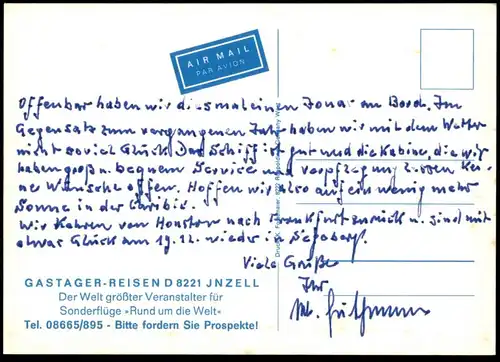 ÄLTERE POSTKARTE MS STELLA SOLARIS GROSSE CARIBIC JAMAICA MEXICO USA KREUZFAHRT flag Schiff ship postcard Ansichtskarte