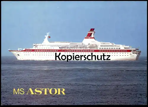 ÄLTERE POSTKARTE MS M.S. ASTOR KREUZFAHRTSCHIFF HADAG CRUISE LINE Schiff Motorschiff ship Ansichtskarte AK cpa postcard
