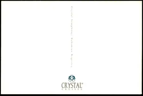 ÄLTERE POSTKARTE MS CRYSTAL SYMPHONY KREUZFAHRTSCHIFF CRYSTAL CRUISES BAHAMIAN REGISTRY Schiff ship AK cpa postcard