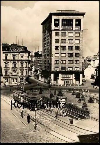 ALTE POSTKARTE LIBEREC GOTTWALDOVO NAMESTI STRASSENBAHN REICHENBERG Sudeten tramway tram AK postcard cpa Ansichtskarte