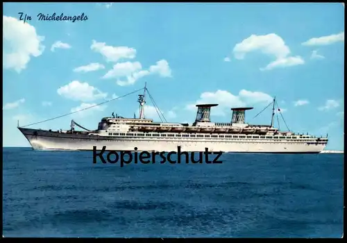 ÄLTERE POSTKARTE T/N MICHELANGELO TON. 46.000 MS KREUZFAHRTSCHIFF Schiff ship postcard cpa AK Ansichtskarte
