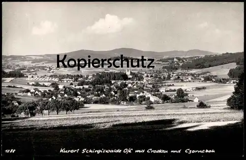 ALTE POSTKARTE KURORT SCHIRGISWALDE OBERLAUSITZ MIT CROSTAU & CZORNEBOH Serachow Schirgiswalde-Kirschau Ansichtskarte