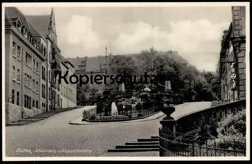 ALTE POSTKARTE GOTHA SCHLOSSBERG UND WASSERKÜNSTE ...logische Anstalt Ansichtskarte cpa postcard AK