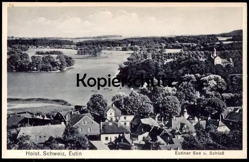 ALTE POSTKARTE EUTIN EUTINER SEE UND SCHLOSS HOLSTEINISCHE SCHWEIZ Ansichtskarte AK cpa postcard