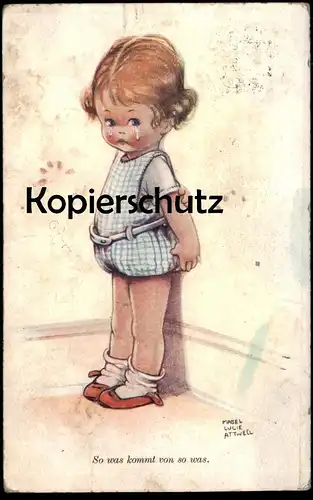 ALTE POSTKARTE SO WAS KOMMT VON SO WAS MABEL LUCIE ATTWELL MÄDCHEN KIND enfant crying girl child Ansichtskarte postcard