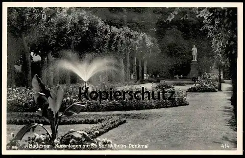 ALTE POSTKARTE BAD EMS KURANLAGEN MIT KAISER WILHELM DENKMAL Springbrunnen monument Ansichtskarte cpa postcard AK