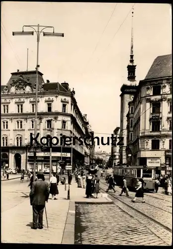 ALTE POSTKARTE BRNO NAMESTI SVOBODY STRASSENBAHN TRAM BRÜNN BÖHMEN tramway ceska republika Tschechien czech republic cpa