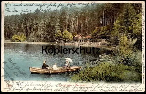 ALTE POSTKARTE BAD SÄCKINGEN AM RHEIN BERGSEE Boot Liebespaar couple Ruderboot cpa postcard Ansichtskarte AK