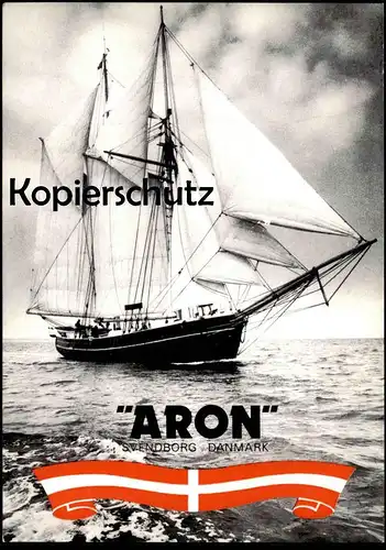 ÄLTERE POSTKARTE SKONNERTEN ARON SCHONER SCHOONER SEGELSCHIFF SVENDBORG DANMARK sailing ship postcard cpa Ansichtskarte