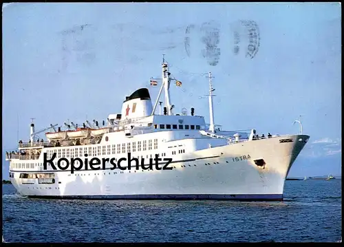 ÄLTERE POSTKARTE MS M/S ISTRA KREUZFAHRTSCHIFF Schiff Dampfer ship bateau Ansichtskarte AK cpa postcard