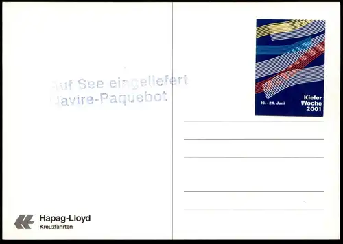 ÄLTERE POSTKARTE MS EUROPA KREUZFAHRTSCHIFF NORDLANDREISE KIEL NACH HAMBURG 2001 NAVIRE ship bateau Ansichtskarte AK