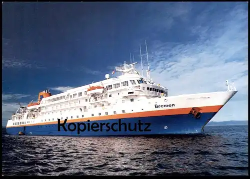 ÄLTERE POSTKARTE MS BREMEN 6752 BRT KREUZFAHRTSCHIFF SCHIFF ship bateau postcard cpa AK Ansichtskarte