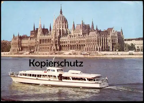 ÄLTERE POSTKARTE BUDAPEST PARLAMENT Parlement Parliament Schiff Bateau à vapeur ship cpa postcard AK Ansichtskarte
