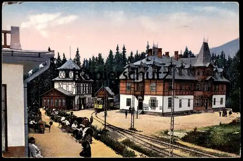 ALTE POSTKARTE TATRY STRBSKE PLESO TATRA CSORBER SEE CSORBATO TRAM STRASSENBAHN Slowakei Slovakia Slovensko cpa postcard