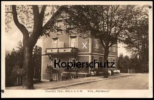 ALTE POSTKARTE OBERHOF THÜRINGEN VILLA WALDESRUH 825 METER Ü. D. M. Ansichtskarte AK postcard cpa