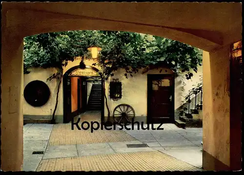 ÄLTERE POSTKARTE WIEN GRINZING AUSG'STECKT IM WEINGUT HEURINGEN ING. REINPRECHT Kutschenrad Ansichtskarte AK postcard