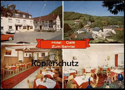 ÄLTERE POSTKARTE HOTEL CAFÉ ZUM SAHRTAL HERBERT MEYER KIRCHSAHR ALTENAHR AHRTAL Ansichtskarte AK cpa postcard