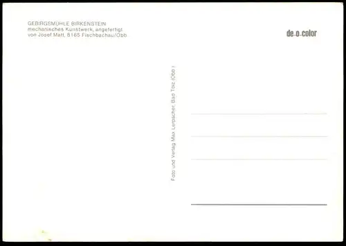 ÄLTERE POSTKARTE GEBIRGSMÜHLE BIRKENSTEIN KUNSTWERK MÜHLE MODELL FISCHBACHAU Berge moulin mill Ansichtskarte AK postcard