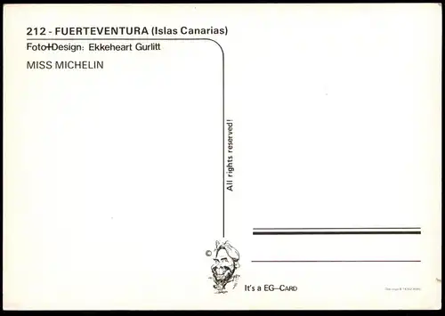 ÄLTERE POSTKARTE FUERTEVENTURA FKK GHOSTBUSTERS MISS MICHELIN GURLITT femme seins nus nude breast woman nudity postcard